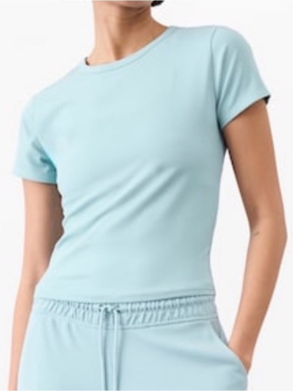 Athleta Signature Rib Crop Tee